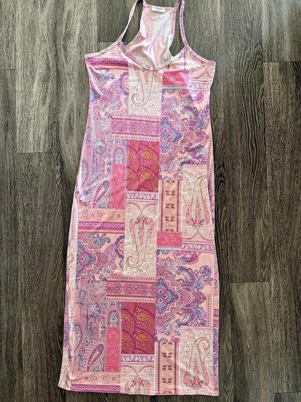Zenana Paisley Maxi Dress in Pink & Purple